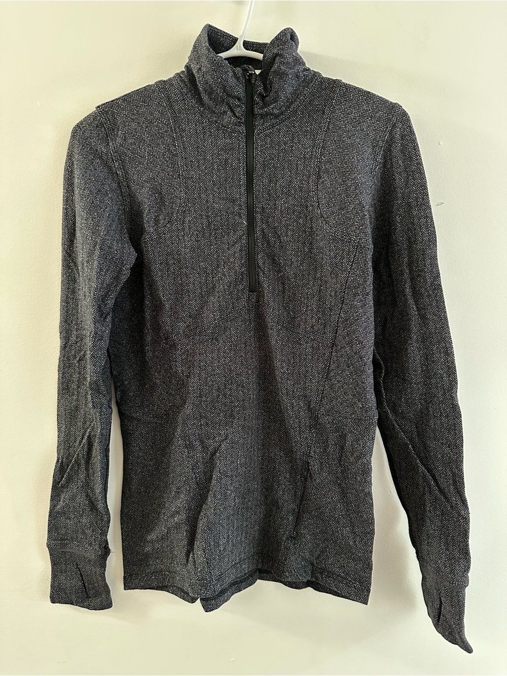 Heathered/Peppered Lululemon Half Zip Running Sweater